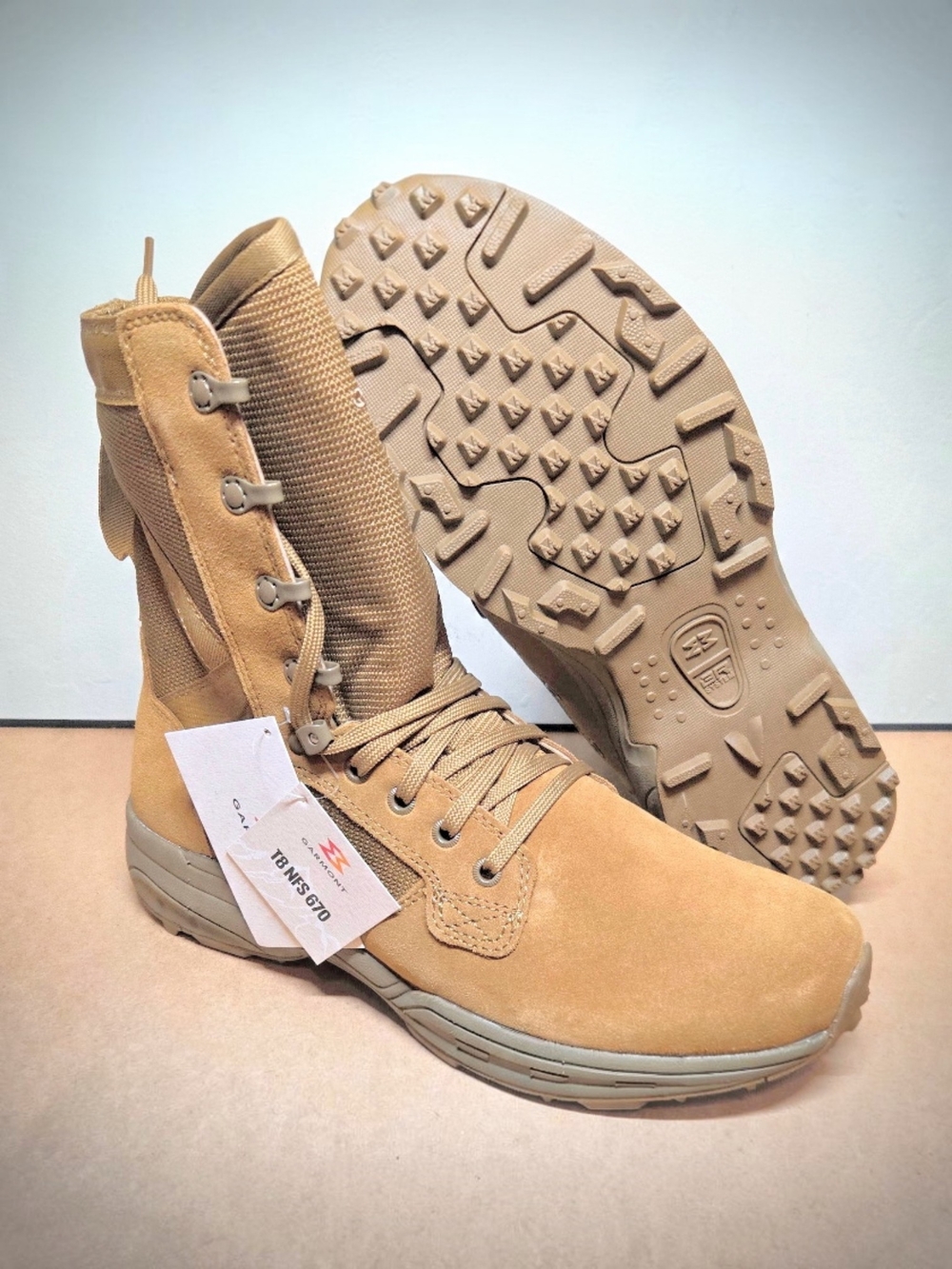 NEW GARMONT TACTICAL MEN'S 13.5 WIDE - T8 NFS 670 MILITARY COMBAT BOOTS COYOTE